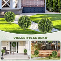 Tekokasvipallo eukalyptuslehdillä, maapiikillä, UV-suojattu, Ø40 cm, 2 kpl, vihreä