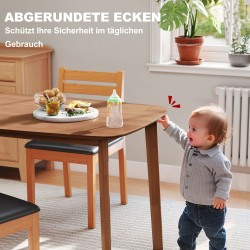 Ruokapöytä mäntypuusta 150 x 80 cm, lakattu, vaaleanruskea