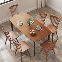 Ruokapöytä mäntypuusta 150 x 80 cm, lakattu, vaaleanruskea