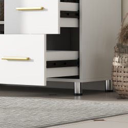 Allaskaappi pesualtaan alle, MDF ja lastulevy, 70 x 30 x 65 cm, valkoinen