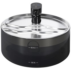 Kissan juoma automaatti 7 l ruostumaton teräs hiljainen pumppu LED näyttö musta hopea