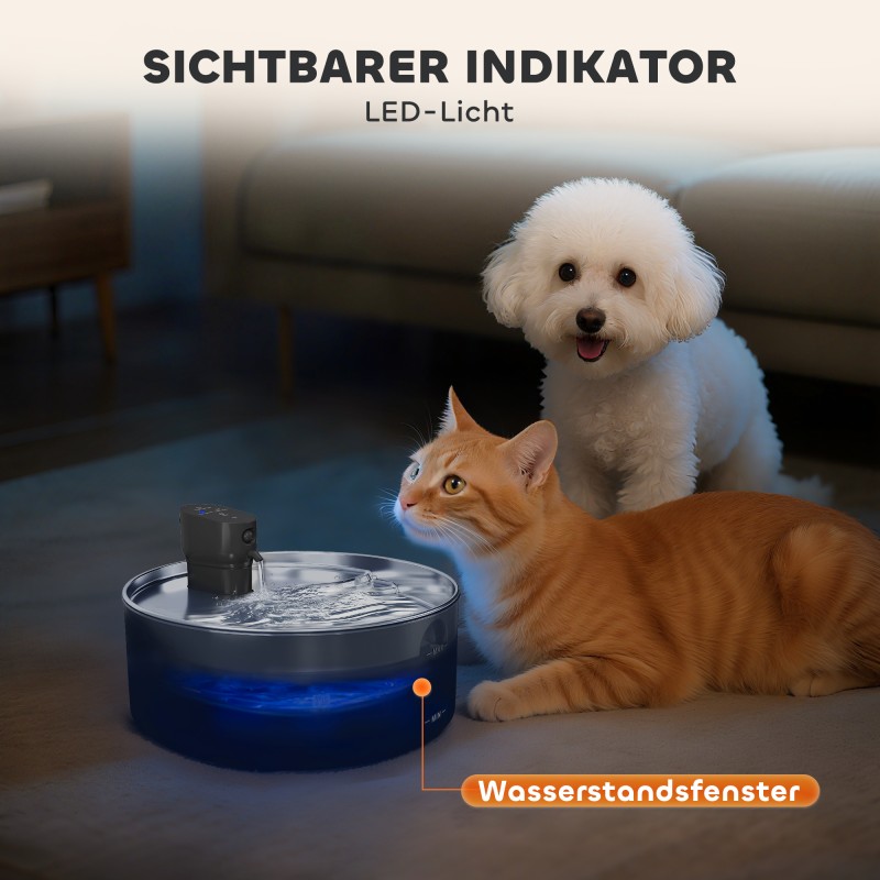 Kissan juoma-automaatti 7 l, ruostumaton teräs, hiljainen pumppu, LED-näyttö, musta/hopea