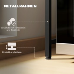 Mikroaaltouunihylly keittiöön, säädettävä metalli 39,5–64 cm, 40 cm korkeus, musta