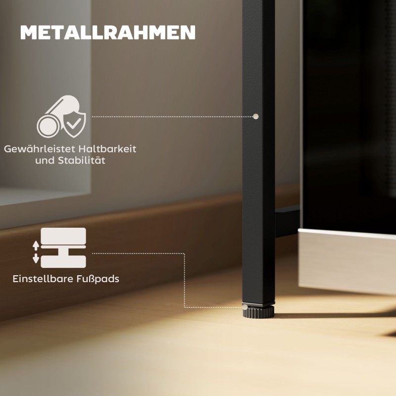 Mikroaaltouunihylly keittiöön, säädettävä metalli 39,5–64 cm, 40 cm korkeus, musta