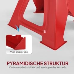 Akselipukit autolle teräs 6 t per pukki korkeussäädettävä 37,5–59,2 cm 2 kpl punainen/musta