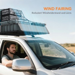 Auton kattokori terästä 110,5 x 99,5 x 18,5 cm, kantavuus 90,7 kg, musta