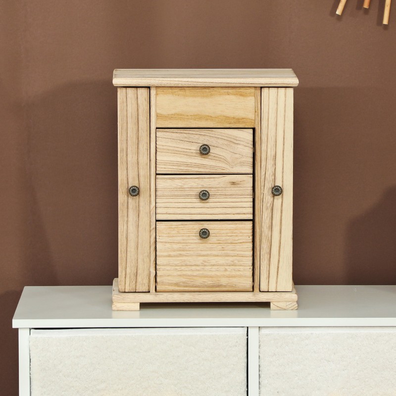 Korurasia integroidulla peilillä, 4-tasoinen paulowniapuuta, ruskea