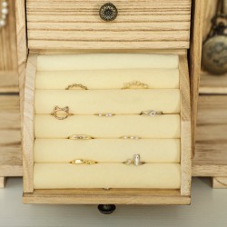 Korurasia integroidulla peilillä, 4-tasoinen paulowniapuuta, ruskea