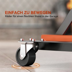 Moottoripyöränostin 500 kg terästä 13,5–39 cm korkeussäädettävä oranssi-musta