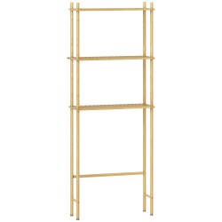 WC ja kylpyhuonehylly 3 tasoa bambu 69 x 25 5 x 181 cm luonnonvärinen puu