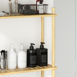 WC- ja kylpyhuonehylly 3 tasoa bambu 69 x 25,5 x 181 cm luonnonvärinen puu