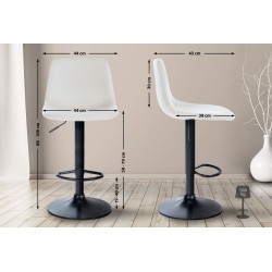 Säädettävä moderni baarijakkara pehmustetulla selkänojalla ja keinonahkapäällysteellä