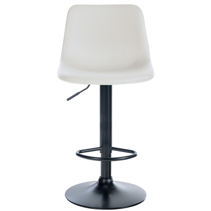 Säädettävä moderni baarijakkara pehmustetulla selkänojalla ja keinonahkapäällysteellä