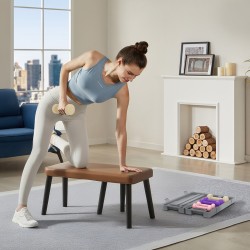 Käsipainosetti 6 kg kotitreeniin, 3 paria (0,5/1/1,5 kg) kantosalkulla