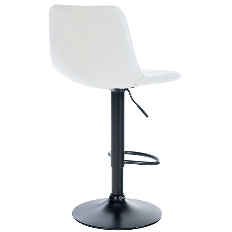 Säädettävä moderni baarijakkara pehmustetulla selkänojalla ja keinonahkapäällysteellä