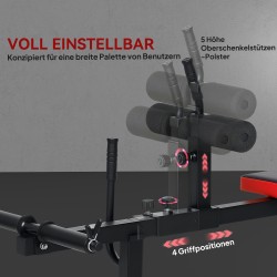 Pohjeharjoittelulaite kotikäyttöön, teräsrunkoinen, säädettävä, siirtopyörillä, musta