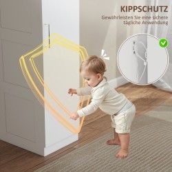 Kapea vaatekaappi soft close -ovella ja vaatetangolla 40 x 52 x 180 cm valkoinen