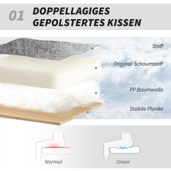 Käsinojaton pehmustettu työtuoli kotitoimistoon, säädettävä ja pyörivä, chenille-verhoilu, harmaa