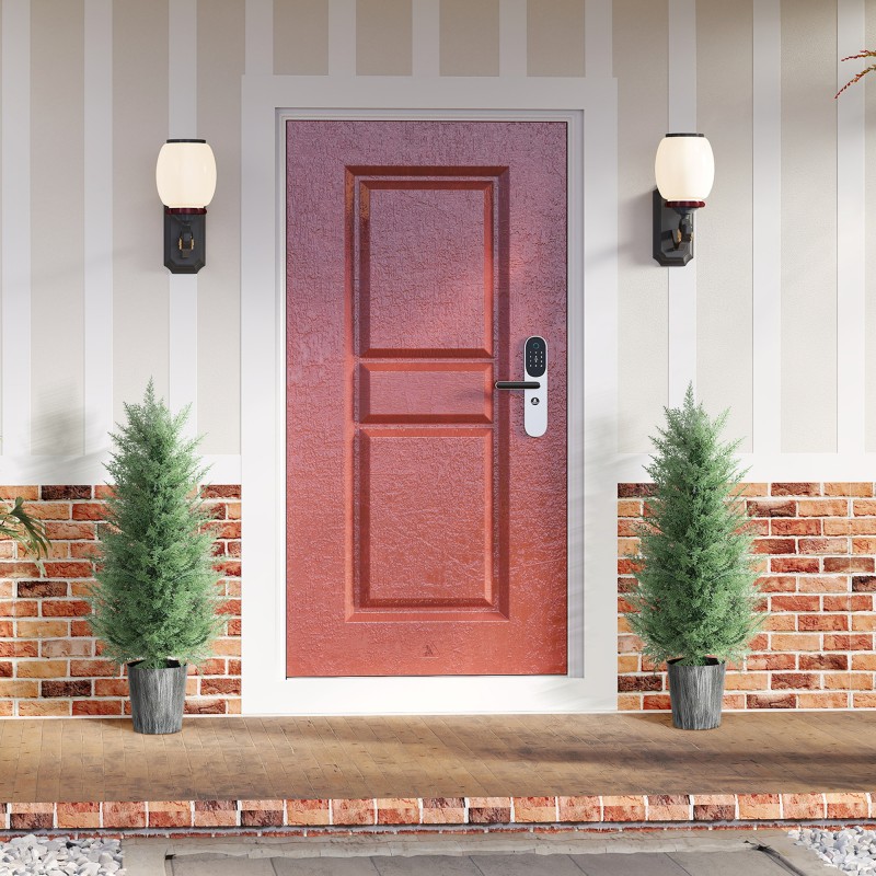 Tekosypressi ruukussa 90 cm, UV-suojattu, 2 kpl, vihreä muovi