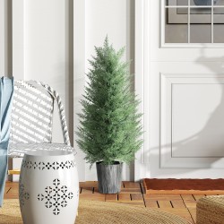 Tekosypressi ruukussa 90 cm, UV-suojattu, 2 kpl, vihreä muovi