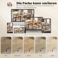 Ruokapöytä 4 hengelle, MDF-tammi ja teräsjalat, 110 x 70 x 75 cm, tammi/musta