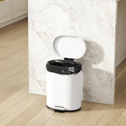 Roskakori poljinroskis 12 l metallia soft close sisäastialla valkoinen 30 x 25,5 x 37,5 cm