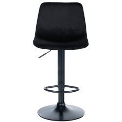 Tyylikäs moderni säädettävä samettinen baarituoli kääntyvällä istuimella