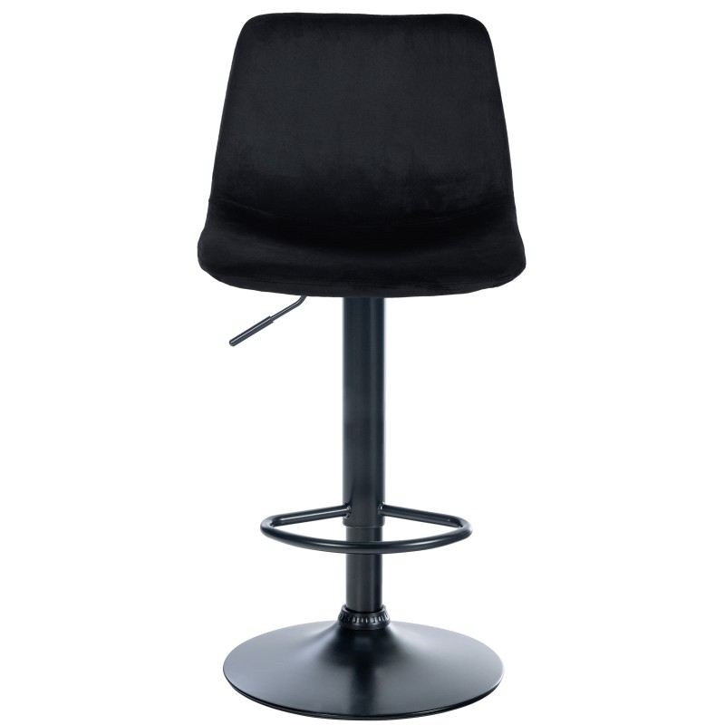 Tyylikäs moderni säädettävä samettinen baarituoli kääntyvällä istuimella