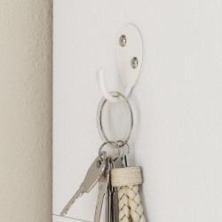 Eteisen naulakko penkillä ja kenkälokeroilla, lastulevy/MDF, 100 x 35 x 172,2 cm, valkoinen