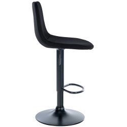 Tyylikäs moderni säädettävä samettinen baarituoli kääntyvällä istuimella