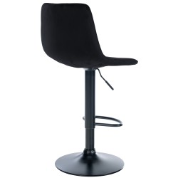 Tyylikäs moderni säädettävä samettinen baarituoli kääntyvällä istuimella