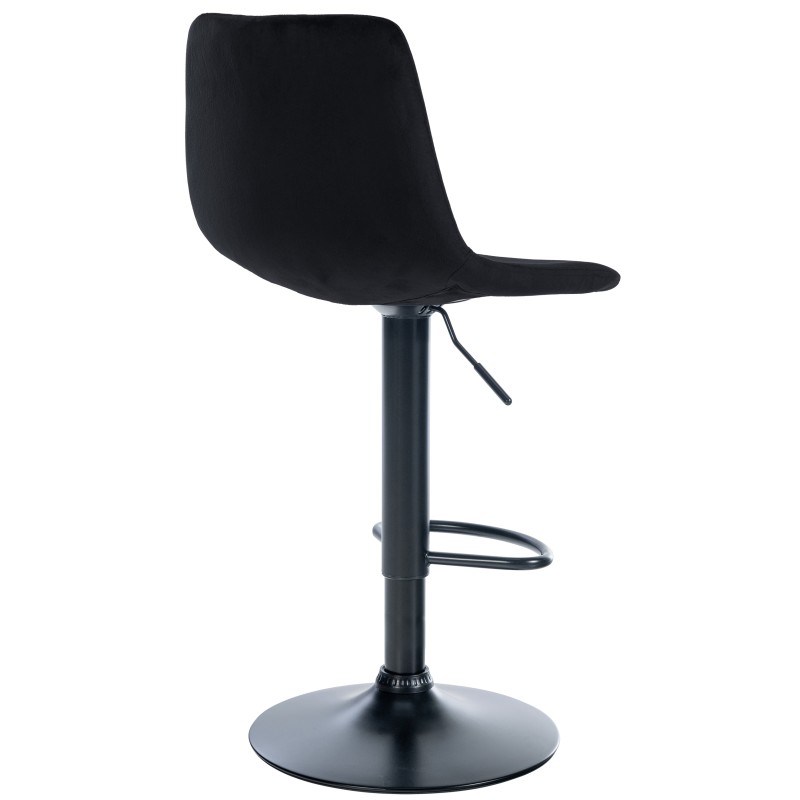 Tyylikäs moderni säädettävä samettinen baarituoli kääntyvällä istuimella