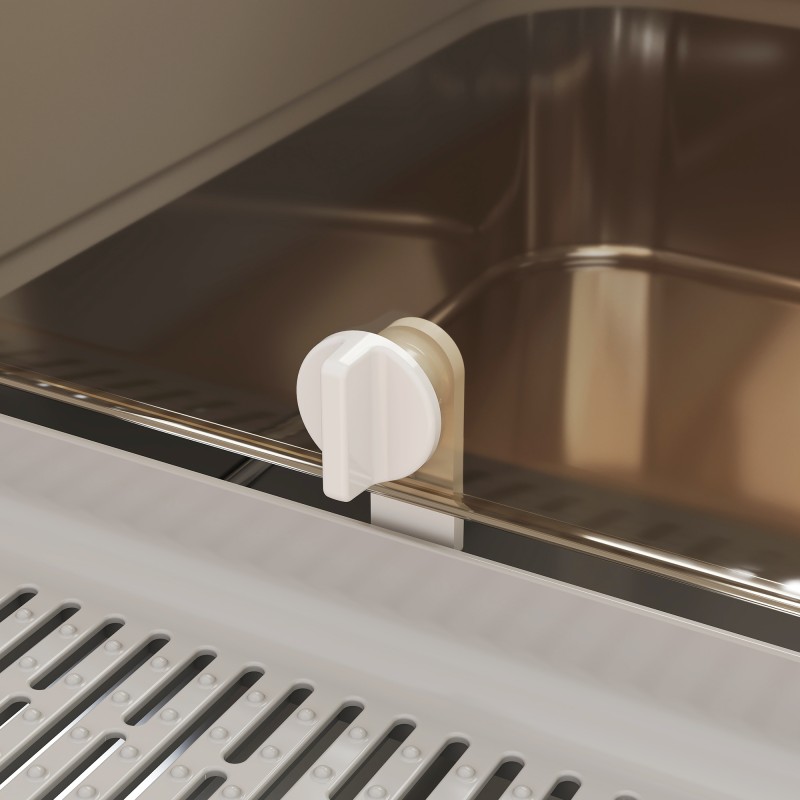 Kissanvessa suurille kissoille ruostumatonta terästä XXL 70 x 50 x 46,5 cm harmaa