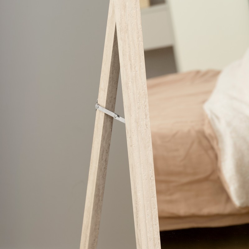 Kokovartalopeili 160 x 50 cm, karkaistu lasi, valkoinen kehys