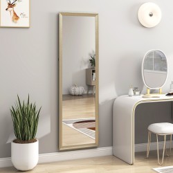 Kokovartalopeili 160 x 50 cm, karkaistu lasi, kullanvärinen kehys