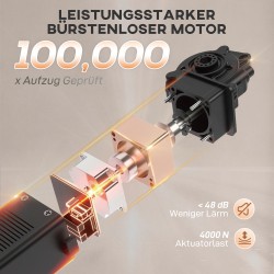 Sähköinen hierontalepotuoli värinähieronnalla ja lämpötoiminnolla, teräsrunko, kangasverhoilu, ruskea