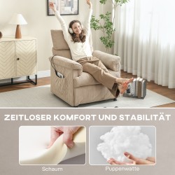 Sähköinen hierontalepotuoli värinähieronnalla ja lämpötoiminnolla, teräsrunko, kangasverhoilu, ruskea