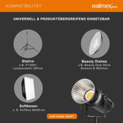 Walimex pro Niova 500 Plus Daylight LED studiovalaisinsarja 2 kpl 500 W Bowens heijastin