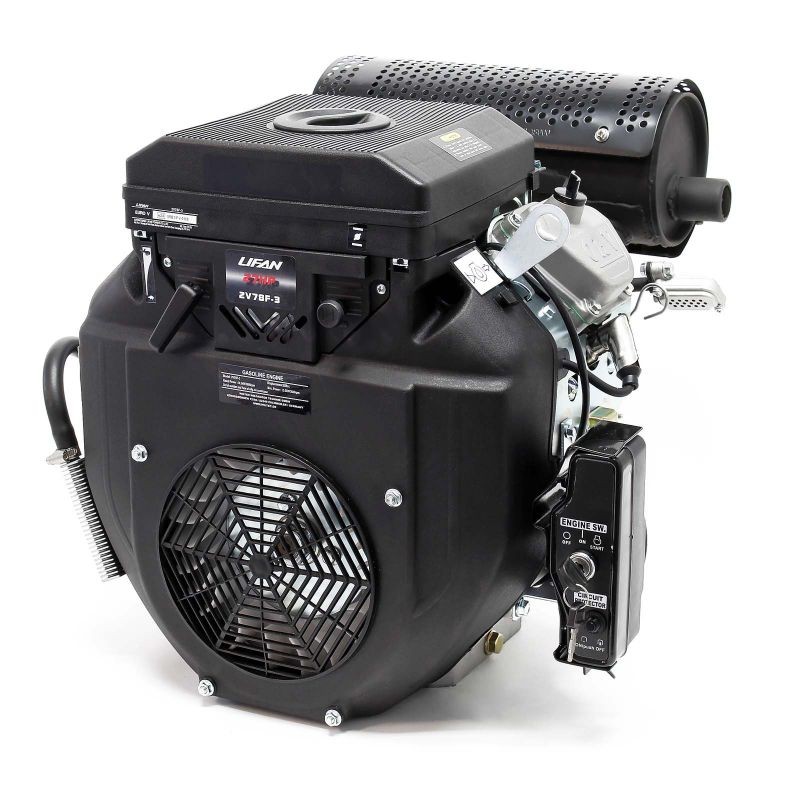 LIFAN 2V78F-3 bensiinimoottori 15 kW (20,4 PS) 2-sylinterinen sähköstartti 25 mm traktoreihin ja kaivureihin