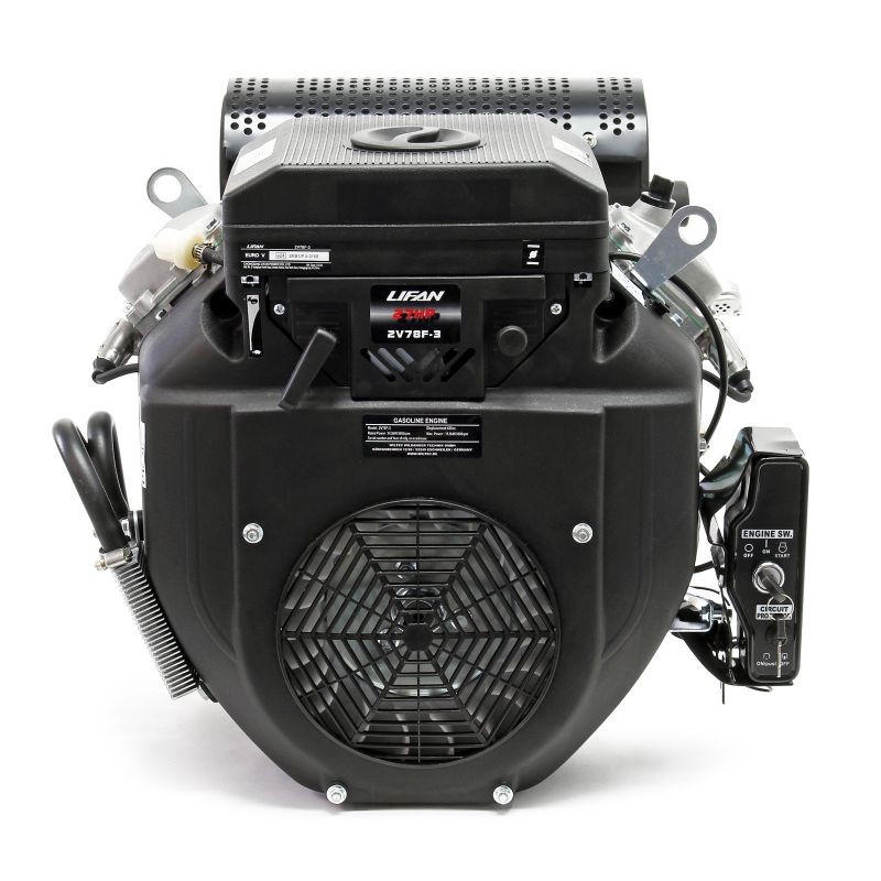 LIFAN 2V78F-3 bensiinimoottori 15 kW (20,4 PS) 2-sylinterinen sähköstartti 25 mm traktoreihin ja kaivureihin