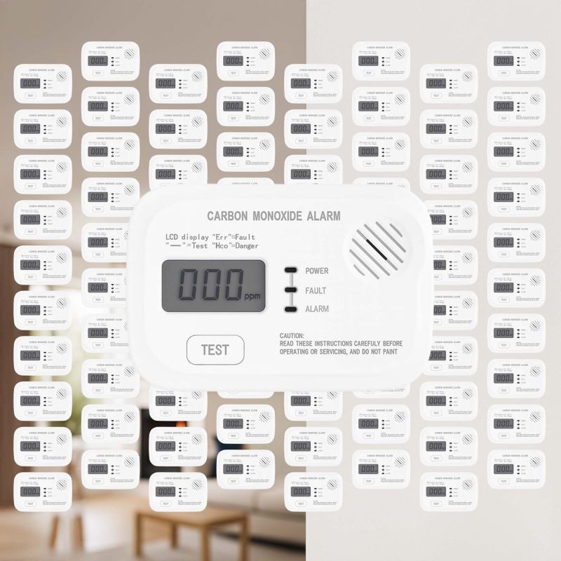 Hiilimonoksidihälytin digitaalisella näytöllä, 80 kpl
