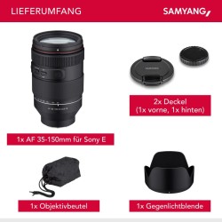 Samyang AF 35 150mm F2 0 2 8 FE zoom objektiivi Sony E kennoille sääsuojaus