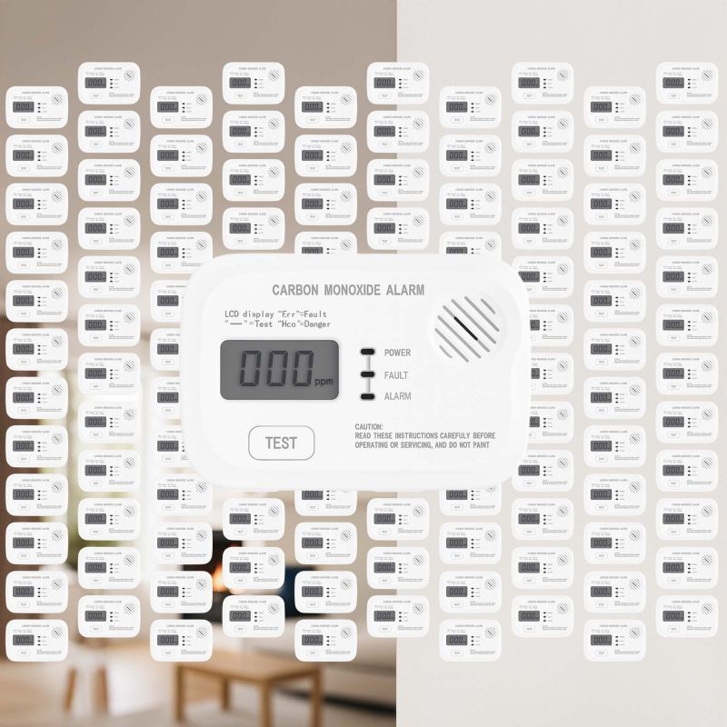 Hiilimonoksidihälytin digitaalisella näytöllä, 120 kpl