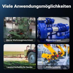 Sähkömoottori yksifaasinen 0 37 kW 230 V 1400 min 4 napainen TEFC induktiomoottori alumiini