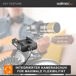 Walimex pro Macro LED-rengasvalosetti 14 W, 232 LED, säädettävä kirkkaus, sisältää minijalan