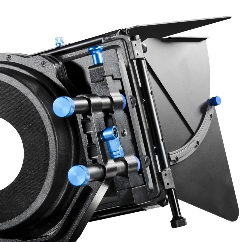 Walimex pro Director II Matte Box häikäinsuoja, Ø 49-100 mm, 15 mm tangot, 205 x 298 x 194 mm