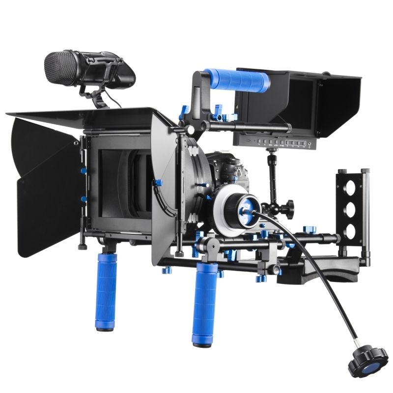 Walimex pro Director II Matte Box häikäinsuoja, Ø 49-100 mm, 15 mm tangot, 205 x 298 x 194 mm