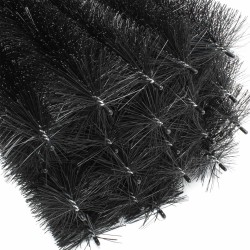 Ränniharjasetti 20 kpl 24 m 150 x 1200 mm musta lehti ja eläinsuoja