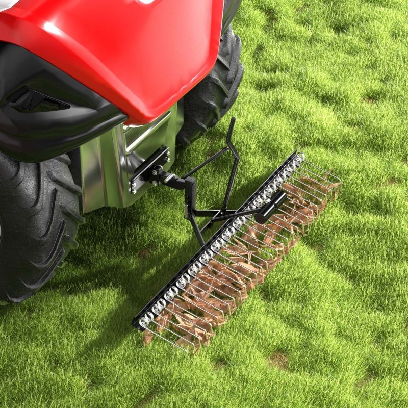 Nurmikon ilmastin ja sammaleenpoistaja 120 cm ratsastajaleikkureille ja ATV-ajoneuvoille