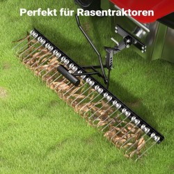 Nurmikon ilmastin ja sammaleenpoistaja 120 cm ratsastajaleikkureille ja ATV-ajoneuvoille